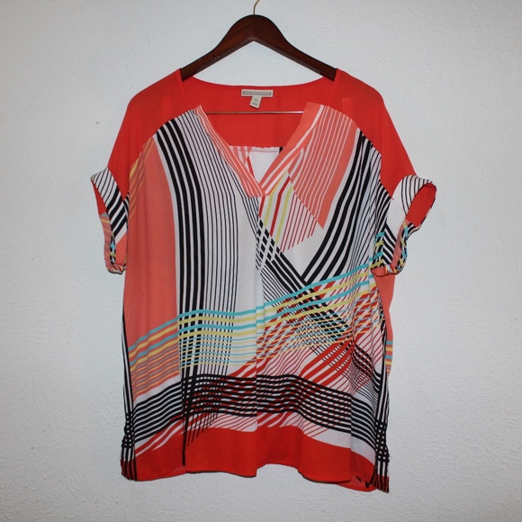 Dana Buchman Tops - Dana Buchman Multicolor printed blouse, sz: XL